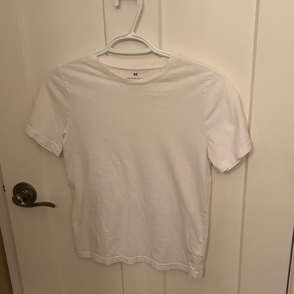 H&M Kids White Short Sleeve Tee, size 10-12